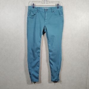 01128 Burberry Brit green Skinny Midrise jeans 30